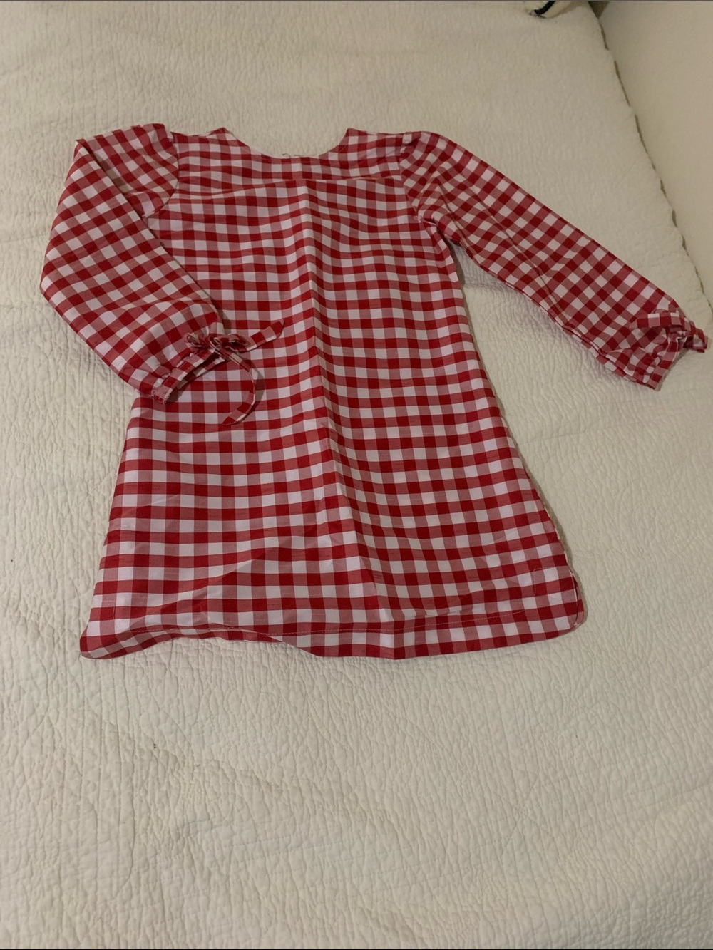 Red Gingham Nightgown for Kids - Classic Check